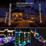 LED Rope Lights Outdoor 16 Colors , 33ft 100 LED Fairy String Lights, Changing Twinkle Lights with Remote USB Powered,Waterproof Clear Tube LED Rope Lights for Wedding,Garden,Party, Christmas Tree