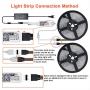 AZIMOM LED Strip Lights, WiFi Smart Waterproof Color Changing LED Strips, Works with Alexa/Google/ISO, 32.8ft SMD 5050 LED Rope Light, App &Remote Controlled, Tape Light for Bedroom, Home and Kitchen