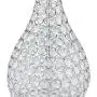 Kasey Modern Table Lamp Acrylic Beaded Silver Gourd White Drum Shade for Living Family Room Bedroom Bedside - Possini Euro Design