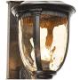 Bellagio Outdoor Wall Light Fixture Bronze Scroll 24'' Champagne Hammered Glass for Exterior House Porch Patio - John Timberland
