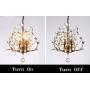 Garwarm 3-Light Crystal Chandeliers,Ceiling Lights,Crystal Pendant Lighting,Ceiling Light Fixtures for Living Room Bedroom Restaurant Porch(Gold)