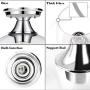 Semi Flush Mount Ceiling Light, Modern Light Fixture Industrial Flush Mount Ceiling Light with Clear Glass for Bedroom Hallway Dining Room Bathroom Passway (Chrome)