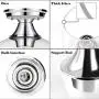 Semi Flush Mount Ceiling Light, Modern Light Fixture Industrial Flush Mount Ceiling Light with Clear Glass for Bedroom Hallway Dining Room Bathroom Passway (Chrome)