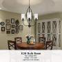TODOLUZ 3-Lights Pendant Lighting Kitchen Island Light Fixtures with Seedy Glass Shade, Hanging Chandelier Pendant Lamps for Dining Room Bar Cafe