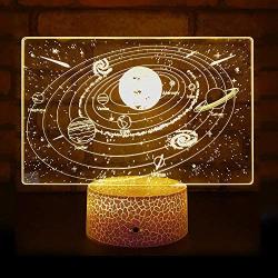 Menzee Solar System Night Light Universe Space Galaxy Night Light for Kids Bedroom Boys Girls Birthday