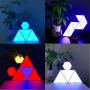 Triangle Wall Light with Remote Control,Smart LED Modular Light Panels Touch-Sensitive Multicolor RGBW Night Light DIY Geometry Splicing Quantum Light for Bedroom Living/Gaming Room Party Decor,5 Pack