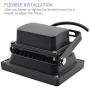 GLW 10w 12v Ac or Dc Warm White Led Flood Light Waterproof Outdoor Lights 750lm 80w Halogen Bulb Equivalent Black Case
