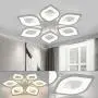 Modern Ceiling Light Acrylic Chandelier LED Ceiling Lamp Flower Shape for Living Room Dining Room Bedroom 85-265V & Remote Control (72W - Adjustable)