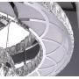 LITFAD Intriguing Multi Ring Crystal Ceiling Light Simple LED Living Room Flush Mount Spotlight Modern Luxury Chandelier Ceiling Lamp in Chrome for Bedroom Dining Room Hotel Entry - Warm Light