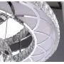 LITFAD Intriguing Multi Ring Crystal Ceiling Light Simple LED Living Room Flush Mount Spotlight Modern Luxury Chandelier Ceiling Lamp in Chrome for Bedroom Dining Room Hotel Entry - White Light