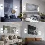 Lightess Modern Wall Sconces Plug in, 12W Up Down LED Wall Lights Acrylic Wall Lamp for Living Room Bedroom Corridor, Cool White, Set of 2