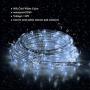 Buyagn 60Ft LED Rope Light, Cuttable & Connectable LED Strip Lights Outdoor Waterproof Decorative Lighting for Indoor/Outdoor,Eaves,Backyards Garden,Party and Christmas Decorations(Cold White)