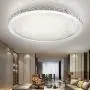 Modern Crystal Ceiling Lamp Luxury Embedded Installation Round LED Chandelier Raindrop Design Suitable for Living Room, Bedroom, Dining Room, Kitchen 30W
