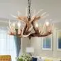 EFFORTINC Vintage Style Resin Deer Horn Antler Chandeliers,4 Lights(Bulbs Not Included) EFFORTINC Vintage Style Resin Deer Horn Antler Chandeliers,4 Lights(Bulbs Not Included)