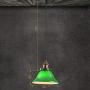 HTRUIYA Green Glass Hanging Light ，Creative Industrial Edison Vintage Style Home Lighting Restaurant Bedroom Living Room Retro Emerald Green Glass Pendant Light