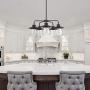 Nate 5-Light Chandelier, Oil Rubbed Bronze, Clear Glass Shades,60471