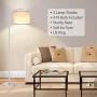 Rottogoon Floor Lamp for Living Room, LED Standing Lamp with 2 Lamp Shades for Bedroom, 9W LED Bulb Included