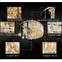 Modern K9 Crystal Moon Star Chandelier Lighting with Remote ,Flush Mount LED Ceiling Light Fixture Pendant Lamp for Dining Room Bedroom Living Room Width 23.6inch