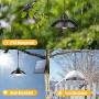 2 Pack Solar Lights Outdoor, Cord LED Solar Shed Lights 32.8FT, Remote Control Pendant Lamp with Adjustable Solar Panel, IP65 Waterproof for Indoor Home Decor Outdoor Garden Patio Yard, Warm White