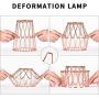 Xingoo Modern Pendant Lighting Industrial Hanging Light Fixture,Deformable Indoor Lighting Adjustable Ceiling Pendant Light for Kitchen Island Dining Room Bedroom Farmhouse Lighting,Rose Gold