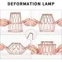 Xingoo Modern Pendant Lighting Industrial Hanging Light Fixture,Deformable Indoor Lighting Adjustable Ceiling Pendant Light for Kitchen Island Dining Room Bedroom Farmhouse Lighting,Rose Gold
