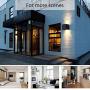 Wall Lights Living Room Led , Modern Aluminum Wall Lamp Square Cube Indoor Outdoor Waterproof Wall Light for Entrance Bar Bedroom Beside , Type of Bulbs : LED , 6W , 85-265V (Black, Warm White)