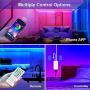 DANSNY 65.6FT/20M Bluetooth LED Strip Lights, Music Sync Color Changing LED Lights,40-Key Remote, App Controlled Light Strip , Perfect for Home,Bedroom,Room,TV,Kitchen Decoration .
