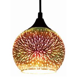 JEUNEU Modern 3D Colourfull Glass Pendant Light Firework Lamp Kitchen Decor Lighting Fixture (1-Pack)
