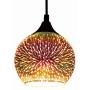 JEUNEU Modern 3D Colourfull Glass Pendant Light Firework Lamp Kitchen Decor Lighting Fixture (1-Pack)