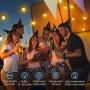 Govee Outdoor String Lights 48ft, Remote Patio Lights with 15 Dimmable Warm White LED Bulbs, Waterproof and Shatterproof Outdoor LED Lights for Patio, Garden, Backyard, Party