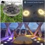 Solar Lights for Outdoor Garden, Garden Deck Solar Disk Lights Waterproof, Solar Garden Ground Lights Outdoor Walkway Deck for Yard Driveway IP65 Waterproof, 6000K Cold White Solar Landscape Light (4)