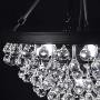 Wellmet Crystal Chandelier, Modern Farmhouse 6 Lights Tiers Crystal Light, Rustic Hanging Ceiling Pendant Lighting Fixture for Foyer, Bedroom, Living Dining Room, Entryway, Kitchen Island, 20”Dia