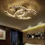 LAKIQ LED Crystal Flush Mount Ceiling Lighting Fixture Modern Living Room Bedroom Close to Ceiling Light with Sparkling Crystal Beads(11’’, Warm Light)