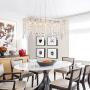 NOXARTE Crystal Chandelier Rectangular Modern Pendant Light Chrome Stainless Steel Ceiling Lighting Fixture for Dining Room Kitchen Island L 32''