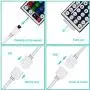 Bathebright led Strip Lights 16.4ft, RGB Color Changing for Bedroom, Room, Kitchen, Ceiling with 44 Keys Remote Control