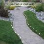 Christmas Light Yard Stakes [Set of 50] Outdoor Light Stakes - 8.5'' Tall - Universal Christmas Pathway Lights On Yards, Driveways - Christmas Yard Stakes - Driveway Christmas Light Stakes - USA Made