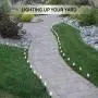 Christmas Light Yard Stakes [Set of 50] Outdoor Light Stakes - 8.5'' Tall - Universal Christmas Pathway Lights On Yards, Driveways - Christmas Yard Stakes - Driveway Christmas Light Stakes - USA Made