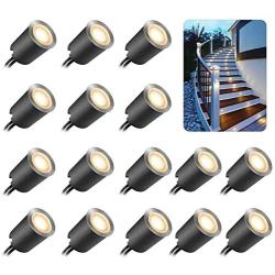 Recessed LED Deck Light Kits with Protecting Shell φ32mm,SMY In Ground Outdoor LED Landscape Lighting IP67 Waterproof,12V Low Voltage for Garden,Yard Steps,Stair,Patio,Floor,Kitchen Decoration