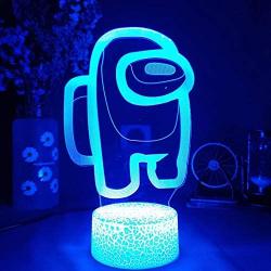 Furnite 3d Illusion Night Light Among Game Table Lamp Usb Powered 7 Colors Led Lights with Touch Switch for Kids Gifts Bedroom Decoration