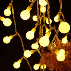 Fairy Globe String Lights 60 LED USB Power 19.7ft Ball String Lights with Remote control, Waterproof Ball String Lights for Bedroom, Indoor Outdoor, Party, Wedding, Christmas, Garden Decor, Warm White