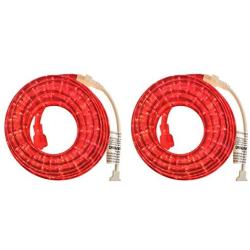 PERSIK 18 Feet RED Rope Light for Indoor and Outdoor use - Pack of 2 (Total 36 Feet Length)