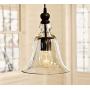 WINSOON Ecopower 1 Light Vintage Hanging Big Bell Glass Shade Ceiling Lamp Pendent Fixture