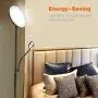 Befano Bright LED Floor Lamps for Bedrooms, Living Room with Touch Switch Intelligent Remote Control Set and 2 LED Lights, Flexibly Lamp Pole and Dimmable Tall Floor Lamp