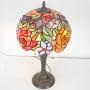 Tiffany Lamp Antique Style Stained Glass Table Light W12H22 Inch Red Rose Lampshade S001 WERFACTORY LAMPS Lover Parents Kids Girlfriend Living Room Bedroom Study Office Coffee Bar Desk Art Crafts Gift