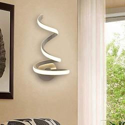 LAKIQ Modern LED Wall Sconce Lighting Indoor Curved Wall Lights Aluminum Vertical Collection Decorative Wall Lamp for Living Room Bedroom (Neutral Light)