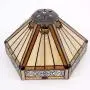 Tiffany Hanging Light W12H32 Inch Amber Stained Glass Pendant lamp 1E26 Hexagon Style S011 WERFACTORY Series Lamps Chandelier Ceiling Fixture Kitchen Island Bar Hallway Living Room Dining Room Loft