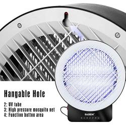 Mosquito Bug Zapper, Mosquito Killer UV Insect Killer Lamp Electronic Insect Killer for Indoor, Timing and Remote Control Mosquito Killer with Drawer for Mosquito Carcass