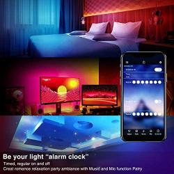 Elfeland LED Strip Lights 16.4ft LED Light Strip SMD5050 RGB Tape Lights Color Changing Rope Lights Work with App Sync with Music Flexible Strip Lights Kit for TV, Bedroom,Party, Home Decoration