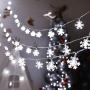KNONEW 100 LED Snowflake String Lights 33ft Christmas String Lights with 8 Lighting Modes, Fairy Lights for Xmas Garden Patio Bedroom Party Decor Indoor Outdoor Lighting Decorations (Cool White)