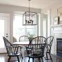 VINLUZ Classic 4 Light Farmhouse Pendant Lighting Oil Rubbed Bronze Finish with Clear Glass Shade Cage Hanging Lamp Fixture for Hall Kitchen Island Foyer Entryway Dining Room